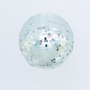 Boule disco argente grand