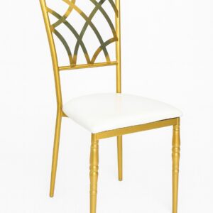Chaises filet dore
