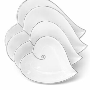 Assiette n°22 Blanc Gris lot 4