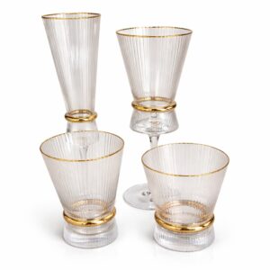 Verre  n° 04 Dore lot4
