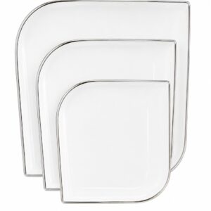 Assiette n°43 Blanc Gris Lot 3