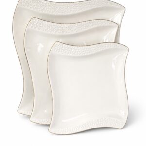 Assiette nº45 Blanc Doré lot 3