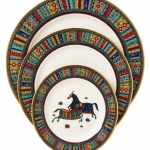 Assiette n°59 Blanc Vert Lot 3