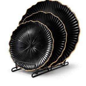 Assiette n°36 Noir Dore Lot 3