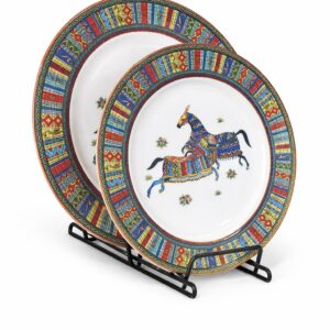 Assiette n°59 Blanc Vert Lot 3