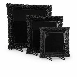 Assiette n°12 Noir Lot 3