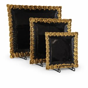 Assiette n°10 Noir Dore Lot 3