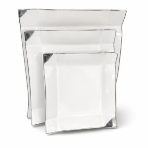 Assiette n°32 Blanc Gris lot 3