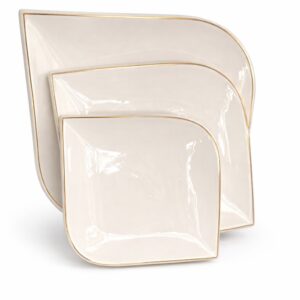 Assiette n°42 Blanc Doré Lot 3