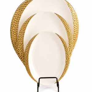 Assiette n°19 Blanc Doré Lot 3